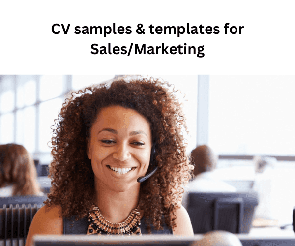 Sales/Marketing CV Samples and Templates